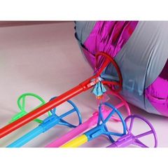 Bộ 10 Que Gắn Bóng Bay Màu Sắc Sặc Sỡ - Que Nhựa Kích Thước 25-30cm Cho Trẻ Em Chơi Đùa - Phụ Kiện Tiệc Tùng