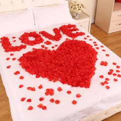 Set 100 Cánh Hoa Hồng Giả Lụa Trang Trí Cưới Hỏi - Màu Đỏ, Hồng, Trắng, Tím, Vàng, Xanh - Tạo Nghệ Thuật Tình Yêu Lãng Mạn