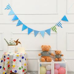 Dây Cờ Tam Giác Ép Kim Trang Trí Sinh Nhật - Phụ Kiện Tiệc Sinh Nhật Đẹp, Chất Liệu Giấy Cứng Ánh Kim, Trang Trí Không Gian Tiệc Tùng