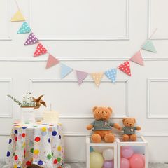 Dây Cờ Tam Giác Ép Kim Trang Trí Sinh Nhật - Phụ Kiện Tiệc Sinh Nhật Đẹp, Chất Liệu Giấy Cứng Ánh Kim, Trang Trí Không Gian Tiệc Tùng