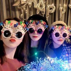 Kính Mắt Happy Birthday - Phụ Kiện Tiệc Sinh Nhật Vui Nhộn, Chụp Ảnh Đẹp Với Kính Nhựa Màu Sắc Rực Rỡ