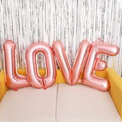 Bóng Chữ LOVE Nhôm Vàng/Bạc - Trang Trí Sinh Nhật, Tiệc Cưới, Triển Lãm - Sản Phẩm Dễ Dàng Sử Dụng