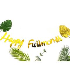 Dây Chữ Happy Full Month Ép Kim Trang Trí Sinh Nhật Đầy Tháng Cho Bé - Phụ Kiện Tiệc Tùng Mừng Bé Trai, Bé Gái