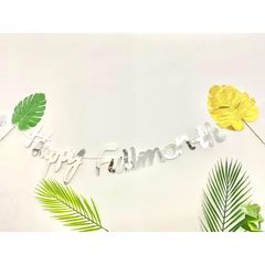 Dây Chữ Happy Full Month Ép Kim Trang Trí Sinh Nhật Đầy Tháng Cho Bé - Phụ Kiện Tiệc Tùng Mừng Bé Trai, Bé Gái