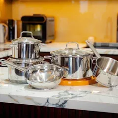Bộ Nồi Inox WMF Astoria 5 Món - Thép Không Gỉ Chất Lượng Đức - Dùng Cho Tất Cả Các Loại Bếp
