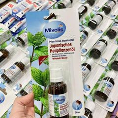 Tinh Dầu Bạc Hà Mivolis Đức 30ml - 100% Nguyên Chất, Hỗ Trợ Xông Mũi, Giảm Đau, Tiêu Hóa, Dùng Bôi Ngoài, Pha Uống