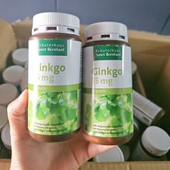 Viên Uống Bổ Não Ginkgo 75mg Sanct Bernhard 240 Viên – Hỗ Trợ Tuần Hoàn Não, Giảm Đau Đầu, Tăng Cường Trí Nhớ cho Người Cao Tuổi