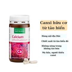Viên Uống Calcium Lithothamnium Kapseln Đức - Bổ Sung Canxi Từ Tảo Biển Đỏ, 120 Viên, Hỗ Trợ Xương Răng Khỏe Mạnh, Dễ Hấp Thu