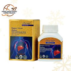 Viên uống giải độc gan Vitatree Super Liver Detox 100 viên - Hỗ trợ chức năng gan, thải độc, bảo vệ sức khỏe gan