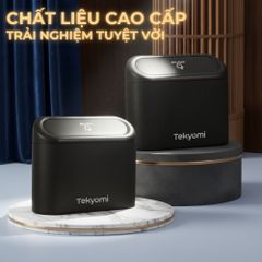 Thùng Rác Ô Tô Mini Tekyomi - Đen Sang Trọng, Nhựa ABS Cao Cấp, Nắp Nhấn Tiện Lợi, Giữ Xe Luôn Sạch Sẽ, Dễ Lắp Đặt