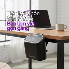 Thùng Rác Ô Tô Mini Tekyomi - Đen Sang Trọng, Nhựa ABS Cao Cấp, Nắp Nhấn Tiện Lợi, Giữ Xe Luôn Sạch Sẽ, Dễ Lắp Đặt