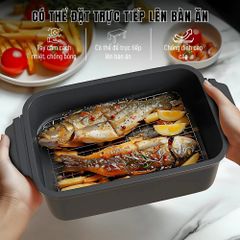 Nồi Chiên Không Dầu Tekyomi NC-01 12L 1800W - Cửa Sổ Quan Sát 270°, Công Nghệ Rapid Air, Màn Hình Cảm Ứng, Đa Chế Độ Nấu