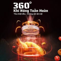 Nồi Chiên Không Dầu Tekyomi NC-01 12L 1800W - Cửa Sổ Quan Sát 270°, Công Nghệ Rapid Air, Màn Hình Cảm Ứng, Đa Chế Độ Nấu