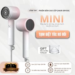 Máy Sấy Tóc Mini TEKYOMI U6 – Công Suất 1800W, Động Cơ Siêu Tốc 110.000 Vòng/Phút, Ion Âm, Nhỏ Gọn, Dưỡng Tóc Mượt Mà