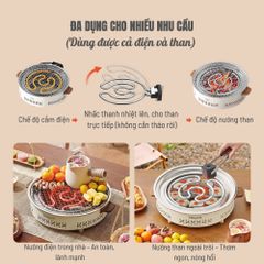 Bếp Nướng Điện Không Khói TEKYOMI DKS-719 - Đa Năng 1500W, Tiện Lợi, An Toàn, Dễ Vệ Sinh Cho Bữa Tiệc Gia Đình Thêm Trọn Vẹn