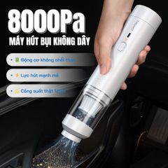 Máy Hút Bụi Cầm Tay Mini TEKYOMI EG-121 - Công Suất 120W, Lực Hút 8000Pa, Thiết Kế Giảm Tiếng Ồn, Đa Năng Cho Gia Đình & Ô Tô