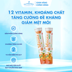 Viên sủi Veroka Multi cung cấp 12 vitamin hỗ trợ bổ sung năng lượng tăng cường sức đề kháng (20 viên)