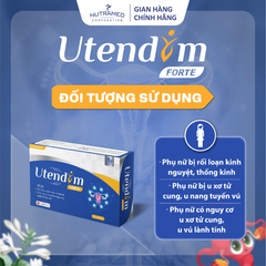 Viên uống Utendim Forte hỗ trợ cải thiện u xơ tử cung và tuyến vú - 100% thiên nhiên, 30 viên bổ trợ sức khỏe nữ giới
