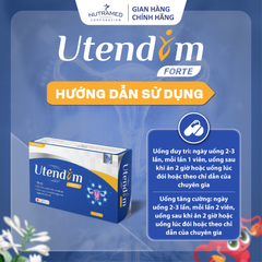 Viên uống Utendim Forte hỗ trợ cải thiện u xơ tử cung và tuyến vú - 100% thiên nhiên, 30 viên bổ trợ sức khỏe nữ giới