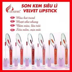 Son Kem Lì Charme Velvet Lipstick Đỏ Tươi - Độ Bám Màu Cao, Thiết Kế Sang Trọng, Phù Hợp Mọi Da, Sắc Đẹp Rạng Ngời