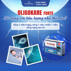 Oligokare Forte - Viên Uống Bổ Sung Dinh Dưỡng Tăng Cường Sinh Lực Cho Nam Giới Hiếm Muộn, Hỗ Trợ Tinh Trùng Khỏe Mạnh