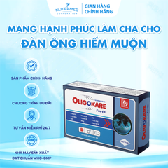 Oligokare Forte - Viên Uống Bổ Sung Dinh Dưỡng Tăng Cường Sinh Lực Cho Nam Giới Hiếm Muộn, Hỗ Trợ Tinh Trùng Khỏe Mạnh