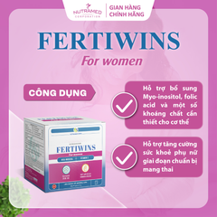 Fertiwins For Women - Viên Uống Bổ Sung Myo-Inositol và Vitamin Hỗ Trợ Tăng Cường Khả Năng Mang Thai (30 Gói)