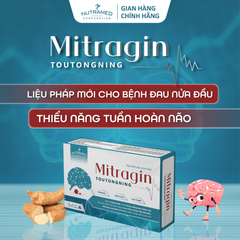 Viên Uống Mitragin Nutramed - Hỗ Trợ Tăng Cường Tuần Hoàn Não, Cải Thiện Trí Nhớ, Giảm Đau Đầu, Mất Ngủ - 30 Viên