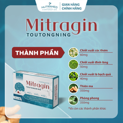 Viên Uống Mitragin Nutramed - Hỗ Trợ Tăng Cường Tuần Hoàn Não, Cải Thiện Trí Nhớ, Giảm Đau Đầu, Mất Ngủ - 30 Viên