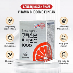 Viên Uống Eundan Vitamin C 1000mg Hàn Quốc – Tăng Cường Hệ Miễn Dịch, Làm Đẹp Da, Hộp 120 Viên 410331