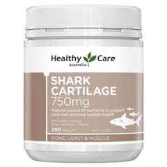 Viên Uống Hỗ Trợ Sụn Khớp Dẻo Dai Healthy Care Shark Cartilage 750mg - Hỗ Trợ Sức Khỏe Khớp Linh Hoạt Hộp 200 Viên