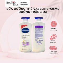 Dưỡng Thể Vaseline Healthy White 725ml - Kem Dưỡng Trắng Da Nguyên Liệu Từ Mỹ, Nuôi Dưỡng Da, Làm Sáng, Cải Thiện Tình Trạng Da
