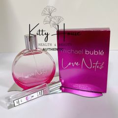 Nước Hoa Michael Buble Love Note Eau De Parfum 10ml - Hương Hoa Cỏ Quyến Rũ, Nữ Tính, Thích Hợp Làm Quà Tặng