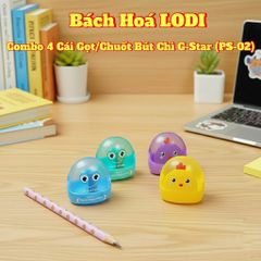 Combo 4 Gọt/Chuốt Bút Chì G-Star Đáng Yêu PS-02 - Văn Phòng Phẩm An Toàn, Chất Lượng Cao, Màu Sắc Ngẫu Nhiên