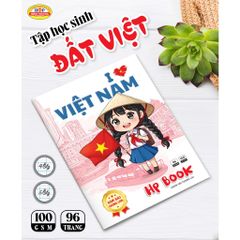 Tập Học Sinh A5 Cao Cấp 96 Trang - 4 Ô Ly Caro, Định Lượng 100Gsm, Giấy Trắng Độ Sạch Cao - Văn Phòng Phẩm Chính Hãng