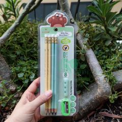 Bộ 08 Bút Chì G-Star WT-39 Kèm Đồ Chuốt và Dụng Cụ Định Vị Tư Thế Viết Cho Bé - Giúp Tập Viết Đẹp và Đúng Cách