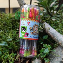 Bút Chì Khúc Cute Gstar CK02 Thái Lan - Bút Chì 2B Dài 14cm Có Nắp Đậy và Gôm Tẩy Tiện Dụng, Hàng Chính Hãng 100%