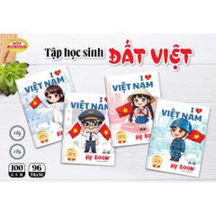 Combo 10 Quyển Tập Học Sinh Cao Cấp A5 100Gsm - 96 Trang 4 Ô Ly + 5 Bút Bi Nến IT35 Chính Hãng Ấn Độ