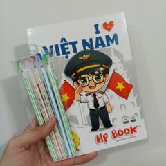 Combo 10 Quyển Tập Học Sinh Cao Cấp A5 100Gsm - 96 Trang 4 Ô Ly + 5 Bút Bi Nến IT35 Chính Hãng Ấn Độ