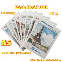 Lốc 10 Quyển Tập Vở Học Sinh 96 Trang A5 - Giấy Mỏng 60gsm 4 Ô Ly Caro - Văn Phòng Phẩm Chất Lượng Cao
