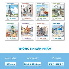 Lốc 10 Quyển Tập Vở Học Sinh 96 Trang A5 - Giấy Mỏng 60gsm 4 Ô Ly Caro - Văn Phòng Phẩm Chất Lượng Cao