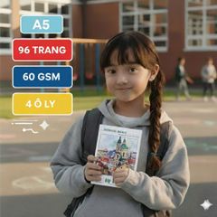 Lốc 10 Quyển Tập Vở Học Sinh 96 Trang A5 - Giấy Mỏng 60gsm 4 Ô Ly Caro - Văn Phòng Phẩm Chất Lượng Cao