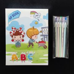 Combo 10 Quyển Tập A5 4 Ôly 70gsm 96 Trang + 5 Bút Bi Nến IT35 Chính Hãng Ấn Độ - Văn Phòng Phẩm Học Sinh