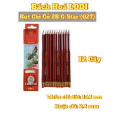 Hộp 12 Cây Bút Chì Gỗ G-Star 027 - Bút Chì Đậm Màu, Bền, Không Gãy Vụn Khi Chuốt - Văn Phòng Phẩm Chất Lượng Cao