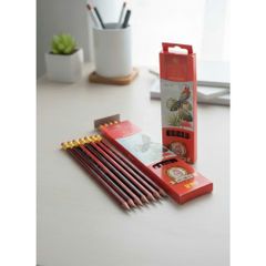 Hộp 12 Cây Bút Chì Gỗ G-Star 027 - Bút Chì Đậm Màu, Bền, Không Gãy Vụn Khi Chuốt - Văn Phòng Phẩm Chất Lượng Cao
