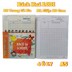 Tập Giấy Kiểm Tra A5 Thuận Tiến 80Gsm - 10 Quyển, 4 Ô Ly Caro, Giấy Học Sinh Chính Hãng, Tiết Kiệm Thời Gian, Thiết Kế Thẩm Mỹ