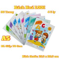 Bộ 10 Tập Học Sinh A5 96 Trang 70gsm - Vở Học Sinh 4 Ô Ly Chất Lượng Cao, Dễ Viết, Giấy Mịn Màu Sắc Tươi Sáng