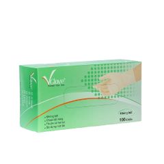 Găng Tay Y Tế Latex Không Bột Vglove Khải Hoàn - Hộp 100 Chiếc, An Toàn Cho Sức Khỏe, Bảo Vệ Tay Trong Hoạt Động Y Khoa