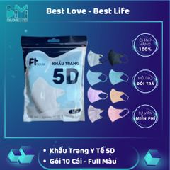 Khẩu Trang Y Tế 5D Phương Tuyến - Kháng Khuẩn 4 Lớp, Thiết Kế Thoải Mái, Đầy Đủ Màu Sắc - Hàng Chính Hãng Cho Người Lớn