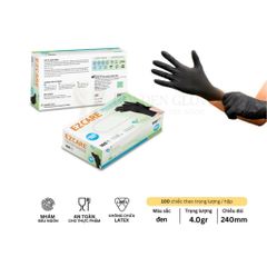 Thùng 10 Hộp Găng Tay Nitrile Không Bột VIETGLOVE Đen - An Toàn Vệ Sinh Trong Chế Biến Thực Phẩm và Dịch Vụ Spa